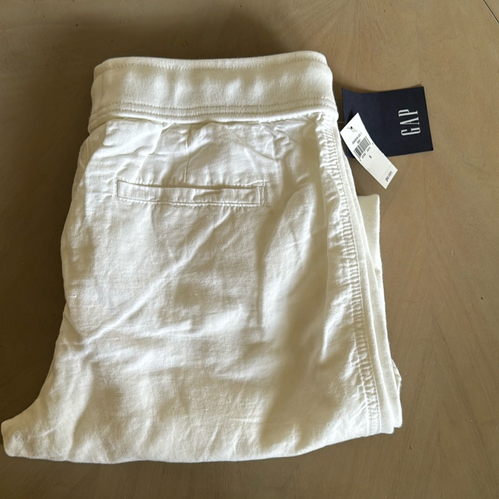 Gap linen joggers white size small